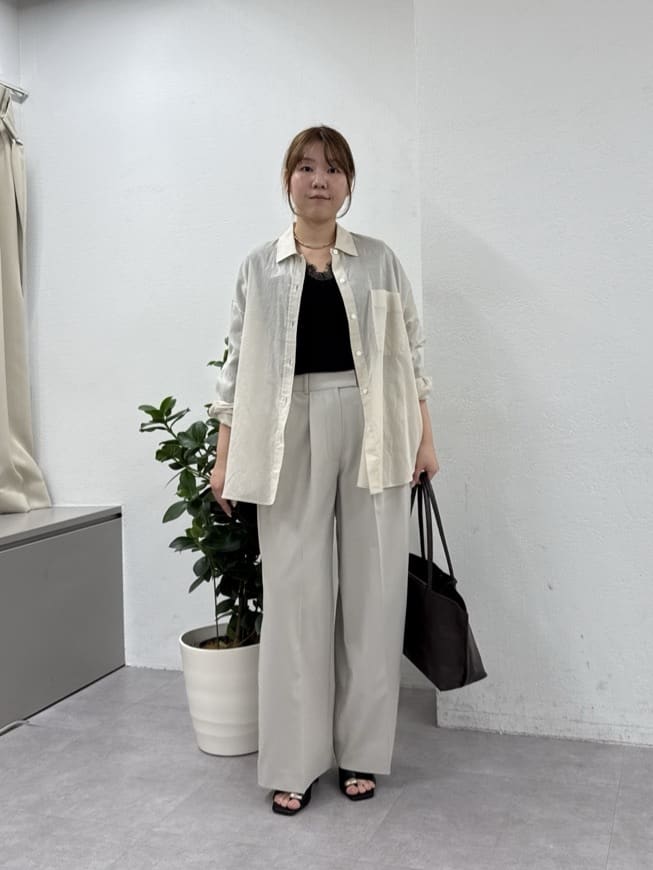 GALLARDAGALANTEの【ウエスト調整可能】【手洗い可】梳毛タックワイドパンツを使ったコーディネートを紹介します。｜Rakuten Fashion(楽天ファッション／旧楽天ブランドアベニュー)6739884