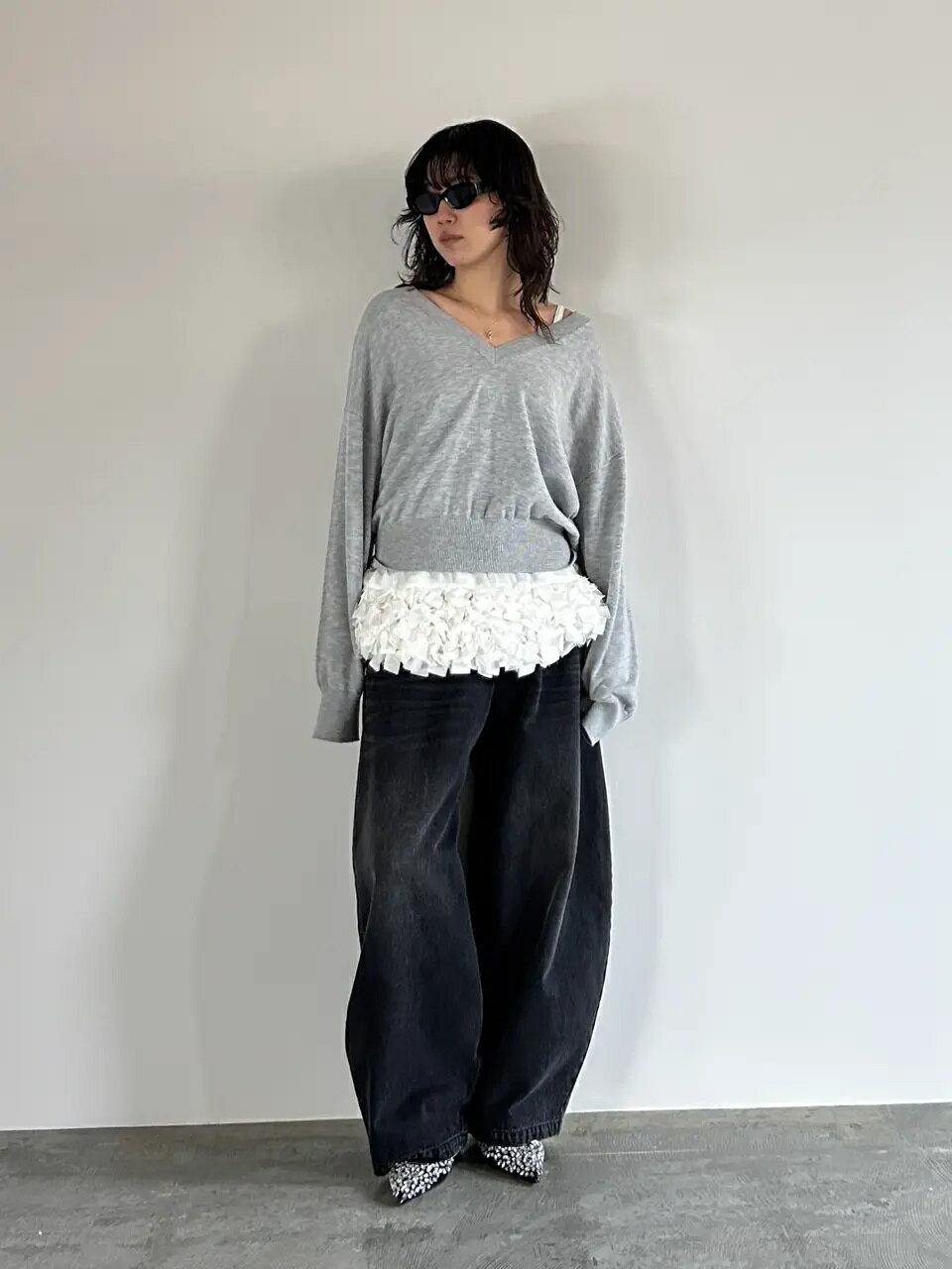 PRANK PROJECTのテープリボンキャミレイヤードニット / Tape Ribbon Camisole Layer Knitを使ったコーディネートを紹介します。｜Rakuten Fashion(楽天ファッション／旧楽天ブランドアベニュー)6742061
