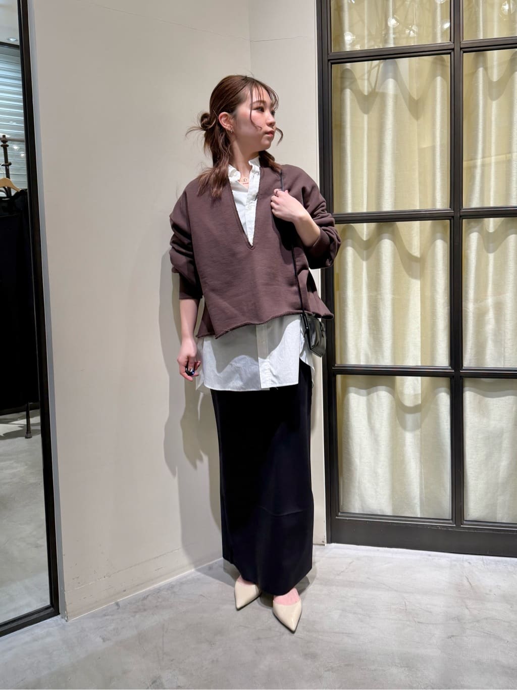 Whim Gazette | ジャージーIラインロングスカート | Rakuten Fashion