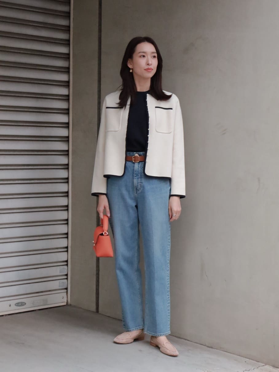 TOMORROWLAND | パールコンビ シャツカーディガン | Rakuten Fashion