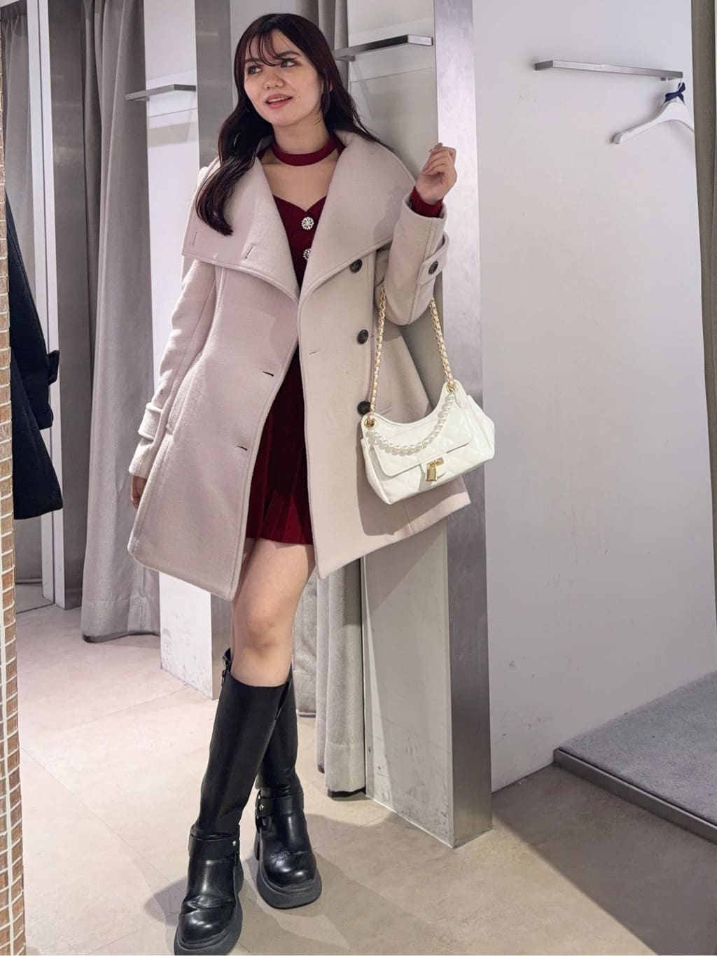 rienda | 25オーバーネックシンデレララインミニコート | Rakuten