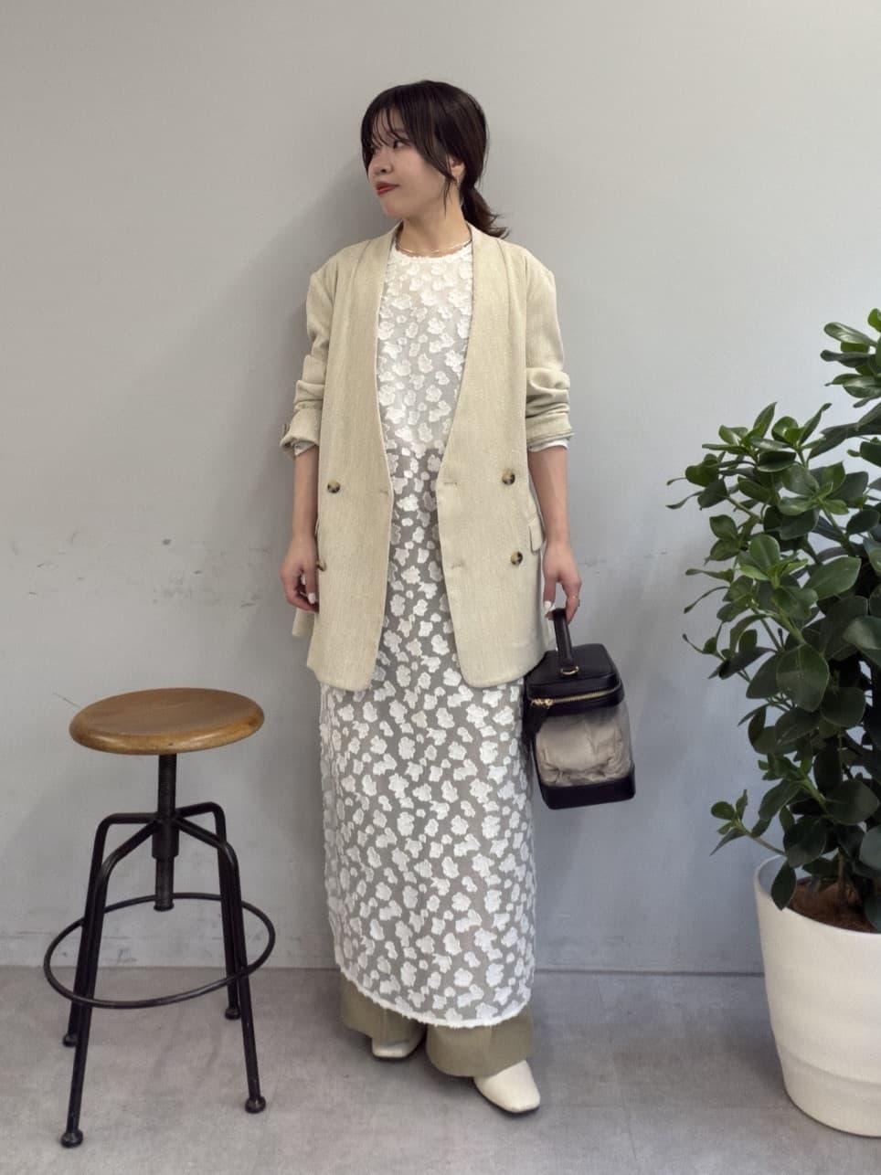 GALLARDAGALANTEの【セットアップ対応】ノーカラーツイードジャケットを使ったコーディネートを紹介します。｜Rakuten Fashion(楽天ファッション／旧楽天ブランドアベニュー)6755220