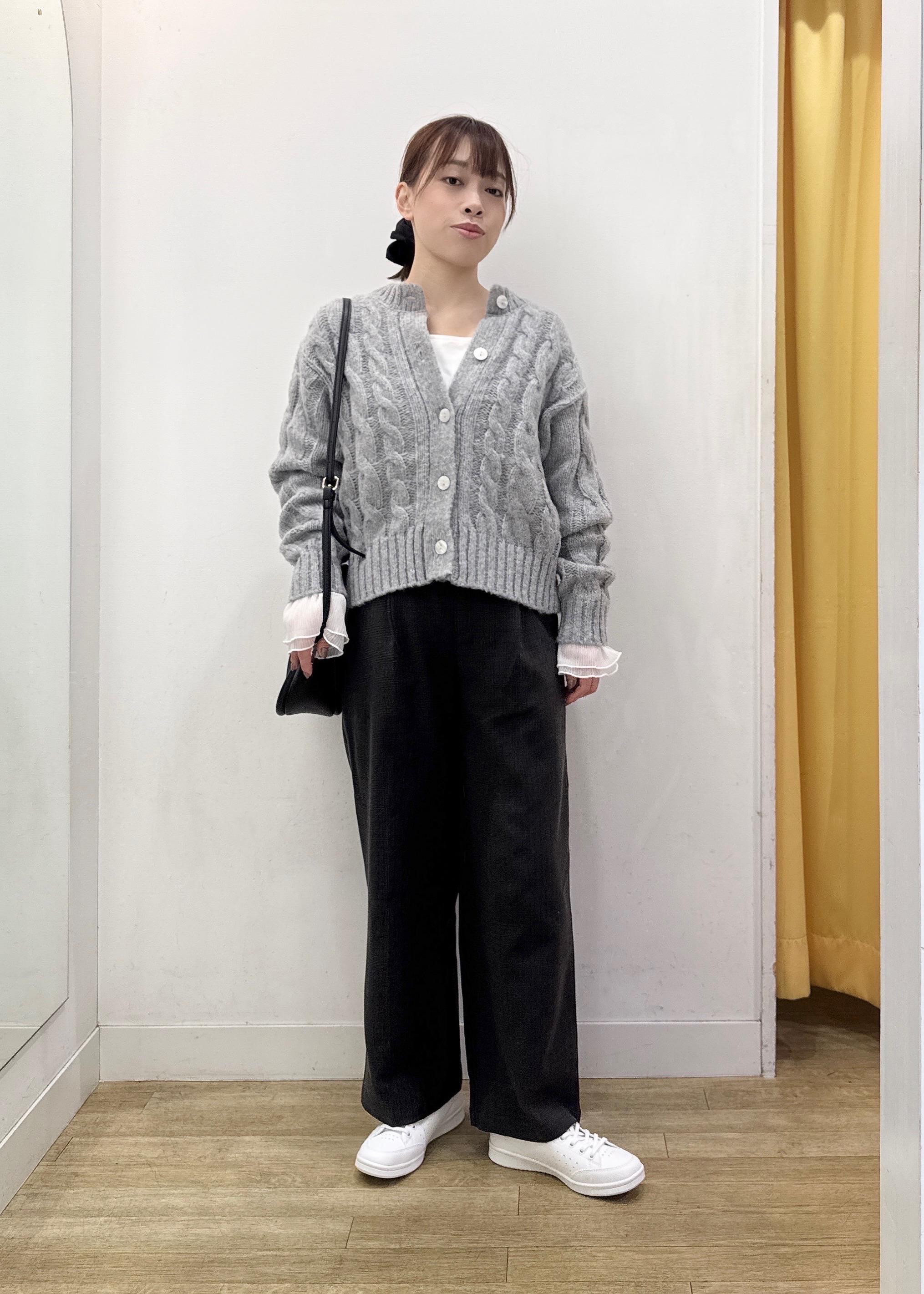 【美品/上下セット】avancer シェットランドウール グレー セットアップ ROPE' PICNIC | レディハンサムシリーズ ウールライクウエストタック