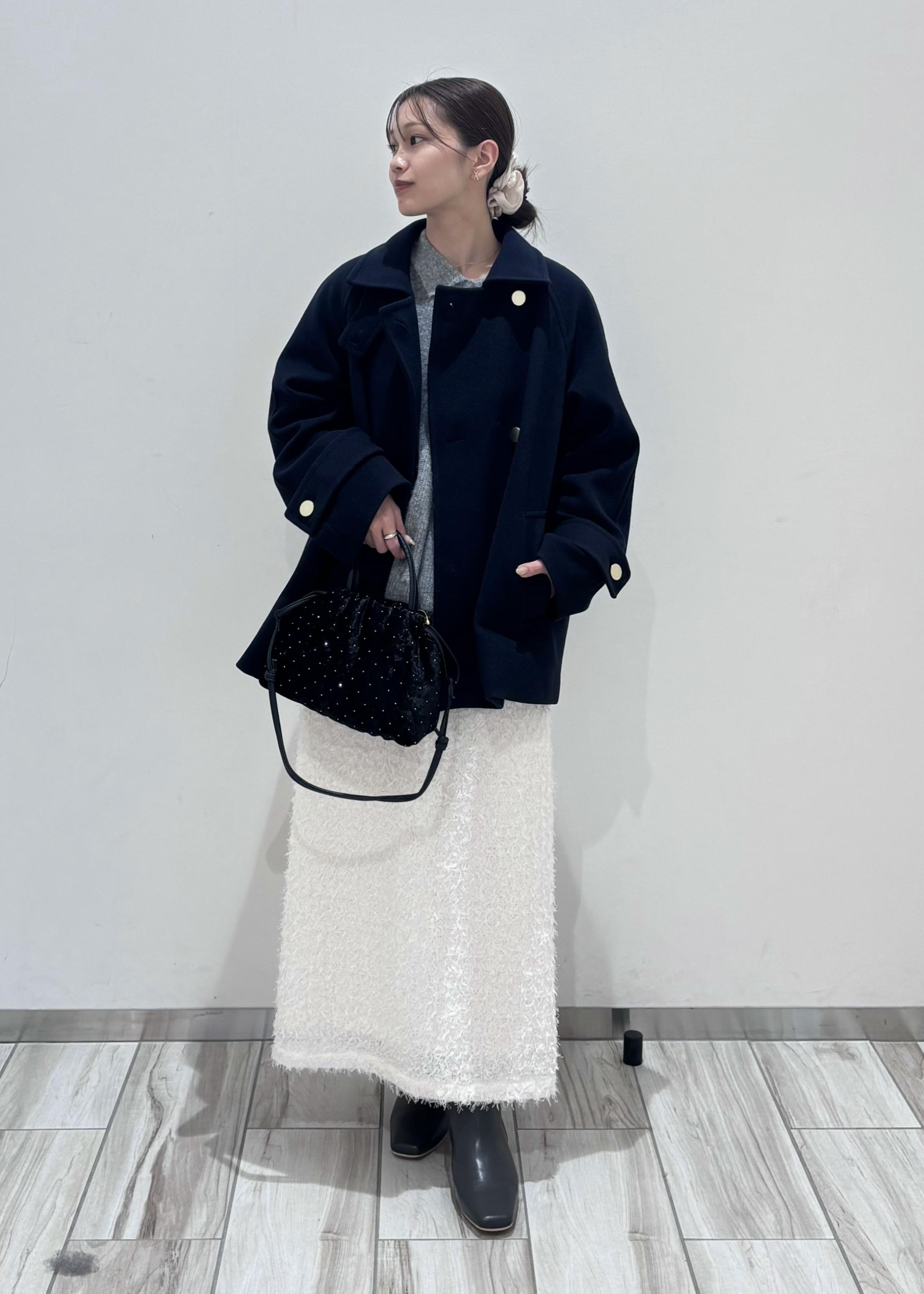 ROPE' PICNIC | ジャージーメルトンシリーズ 金ボタンミドル丈コート