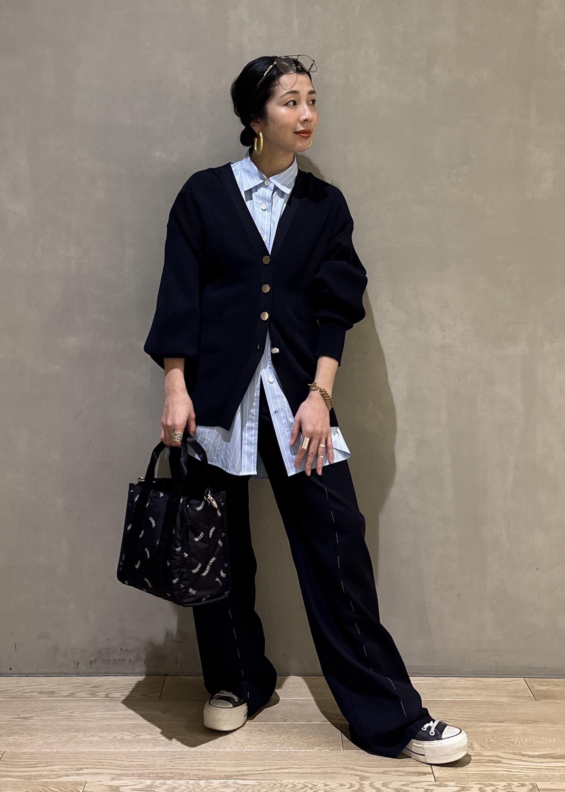 ADAM ET ROPE' | 【サステナブル】フォルムリブカーディガン | Rakuten
