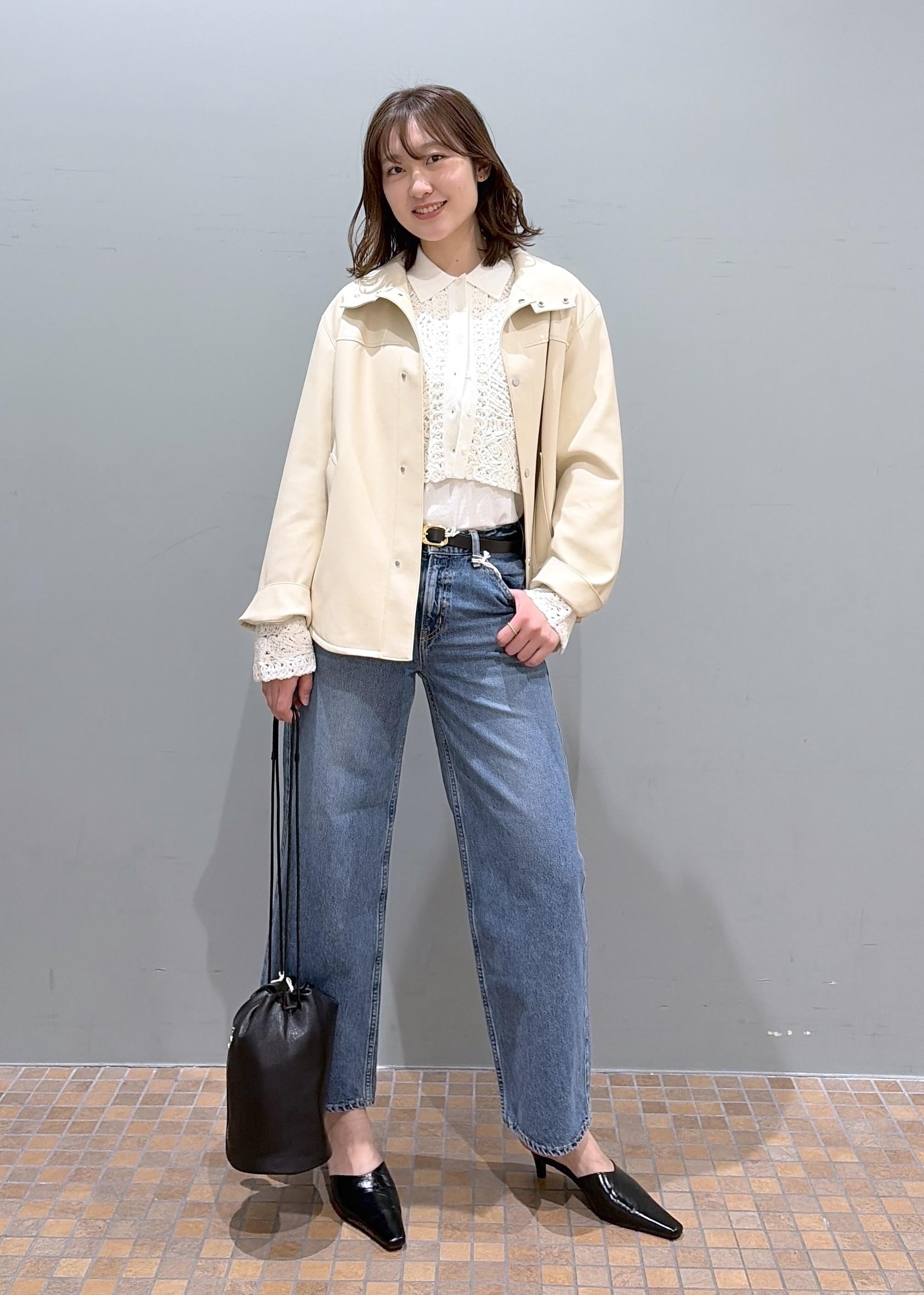 ADAM ET ROPE' | シンセティックレザースタンドネックブルゾン ADAM ET ROPE' | シンセティックレザースタンドネックブルゾン