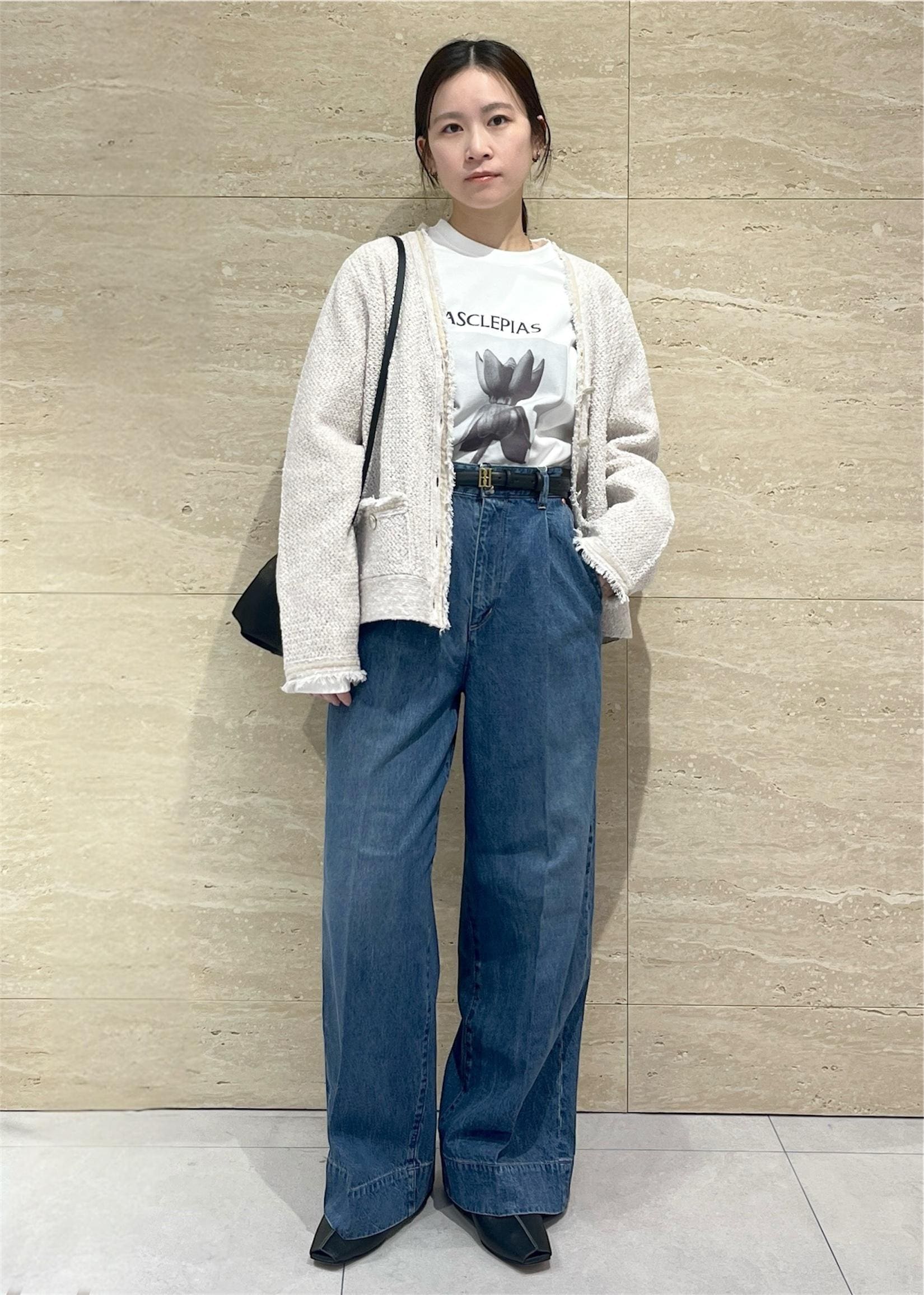ROPE'のツイーディーニットカーディガンを使ったコーディネートを紹介します。｜Rakuten Fashion(楽天ファッション／旧楽天ブランドアベニュー)6819014