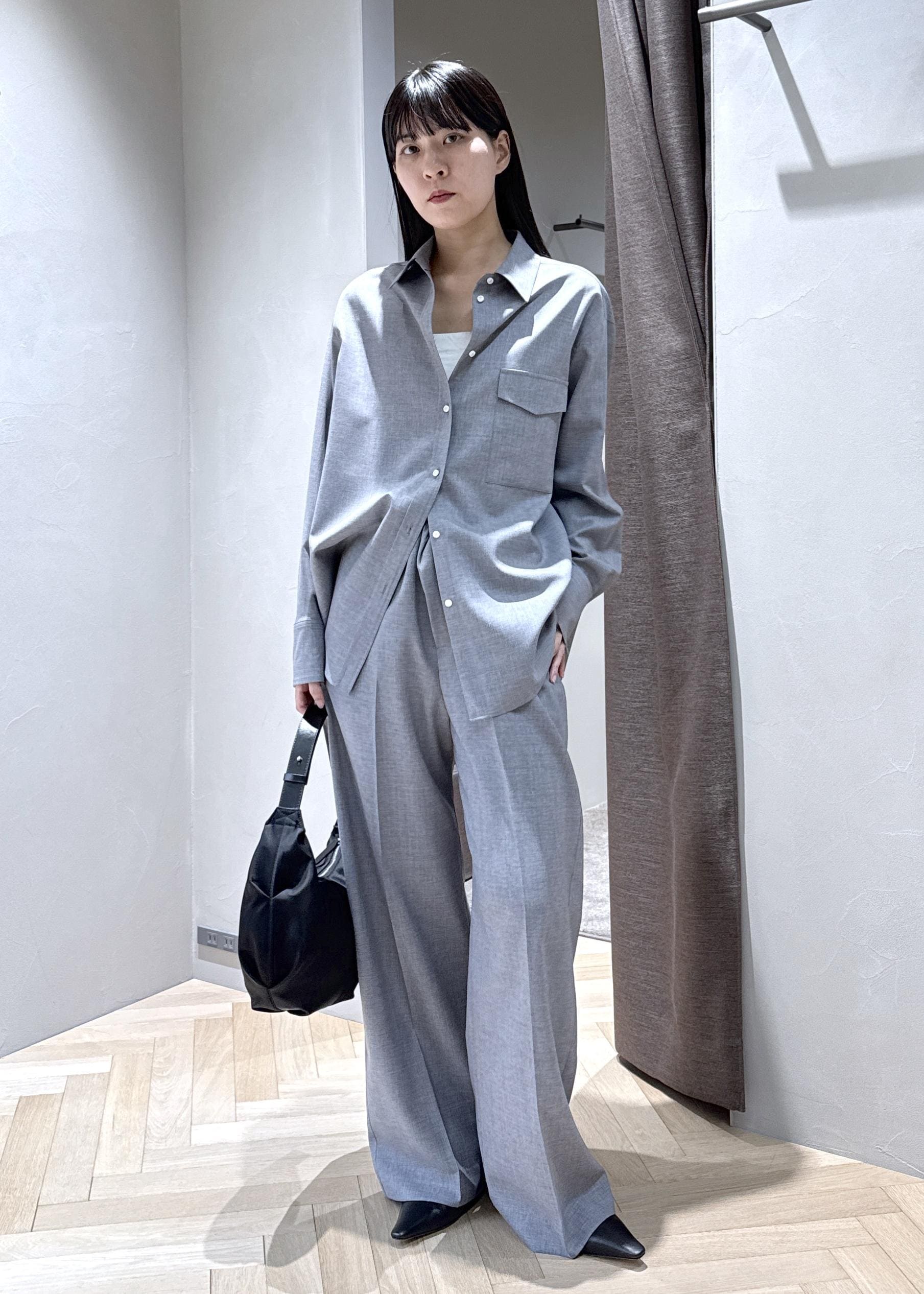 SALON adam et rope' | ポインテッドトゥ レザーヒールショートブーツ