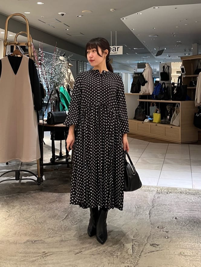 BEARDSLEY | 《近日完売サイズ追加予約決定》ドットギャザーワンピース