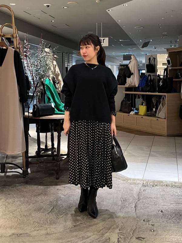 BEARDSLEY | 《近日完売サイズ追加予約決定》ドットギャザーワンピース