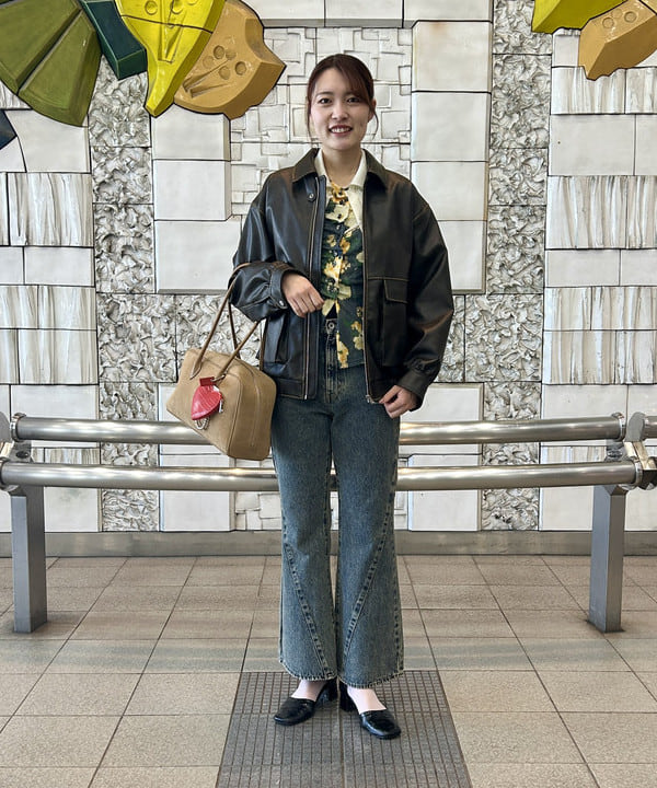 BEAMS WOMEN | スエード ボストン バッグ 2 チャーム付き ギフト