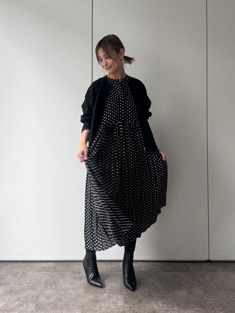 BEARDSLEY | 《近日完売サイズ追加予約決定》ドットギャザーワンピース