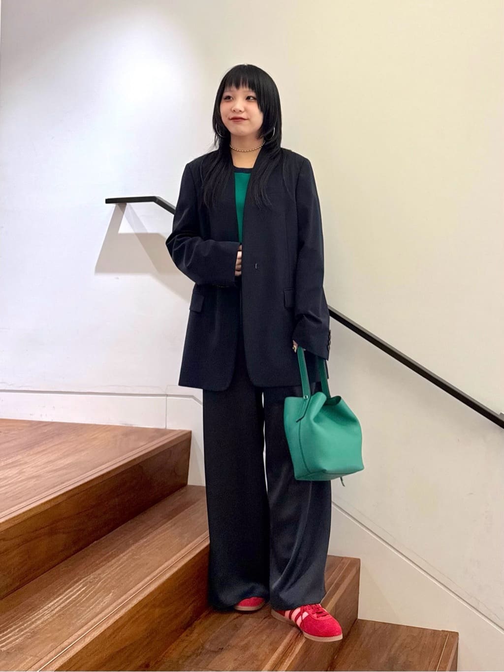 allurevilleのストレッチノーカラージャケットを使ったコーディネートを紹介します。｜Rakuten Fashion(楽天ファッション／旧楽天ブランドアベニュー)6772072