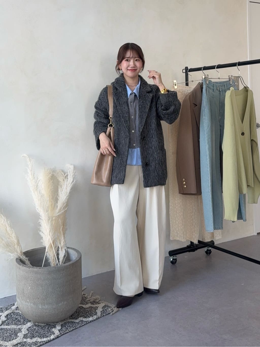 Thevon. | シャギーミドルコート | Rakuten Fashion(楽天ファッション