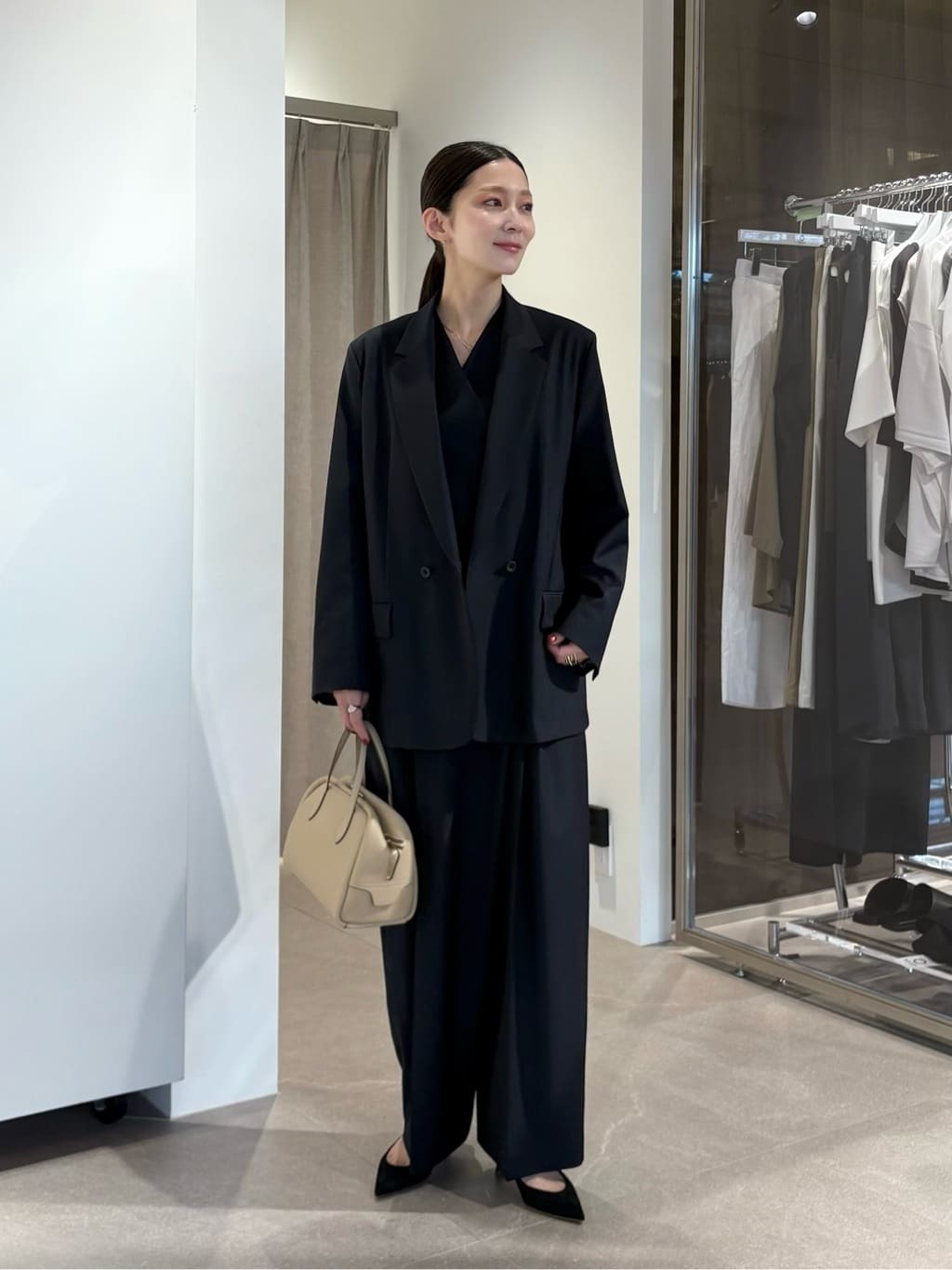 UNITED ARROWS | <conte> アシンメトリー Vネック オールインワン