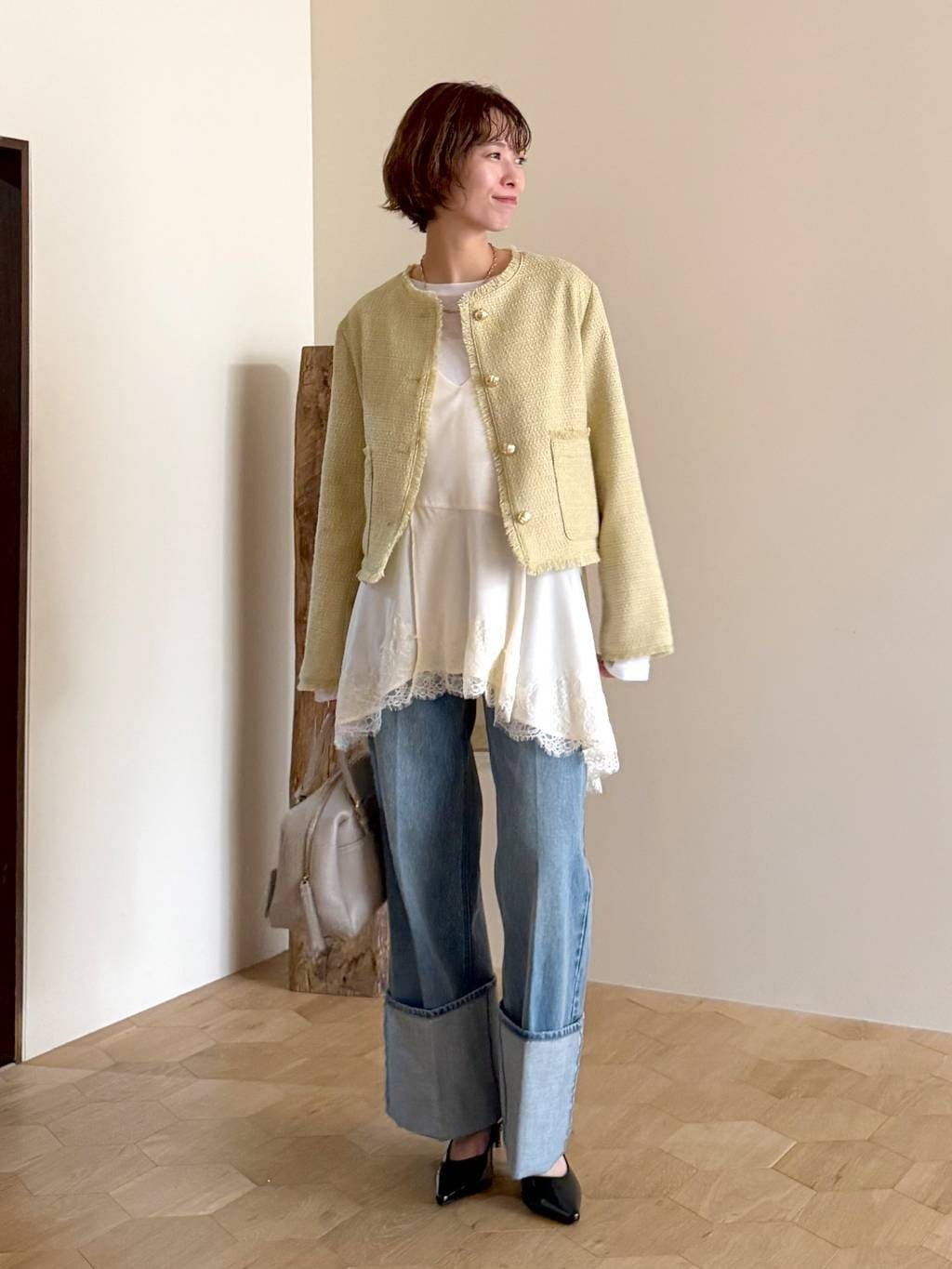 mysty womanのライトツイードジャケットを使ったコーディネートを紹介します。｜Rakuten Fashion(楽天ファッション／旧楽天ブランドアベニュー)6778760