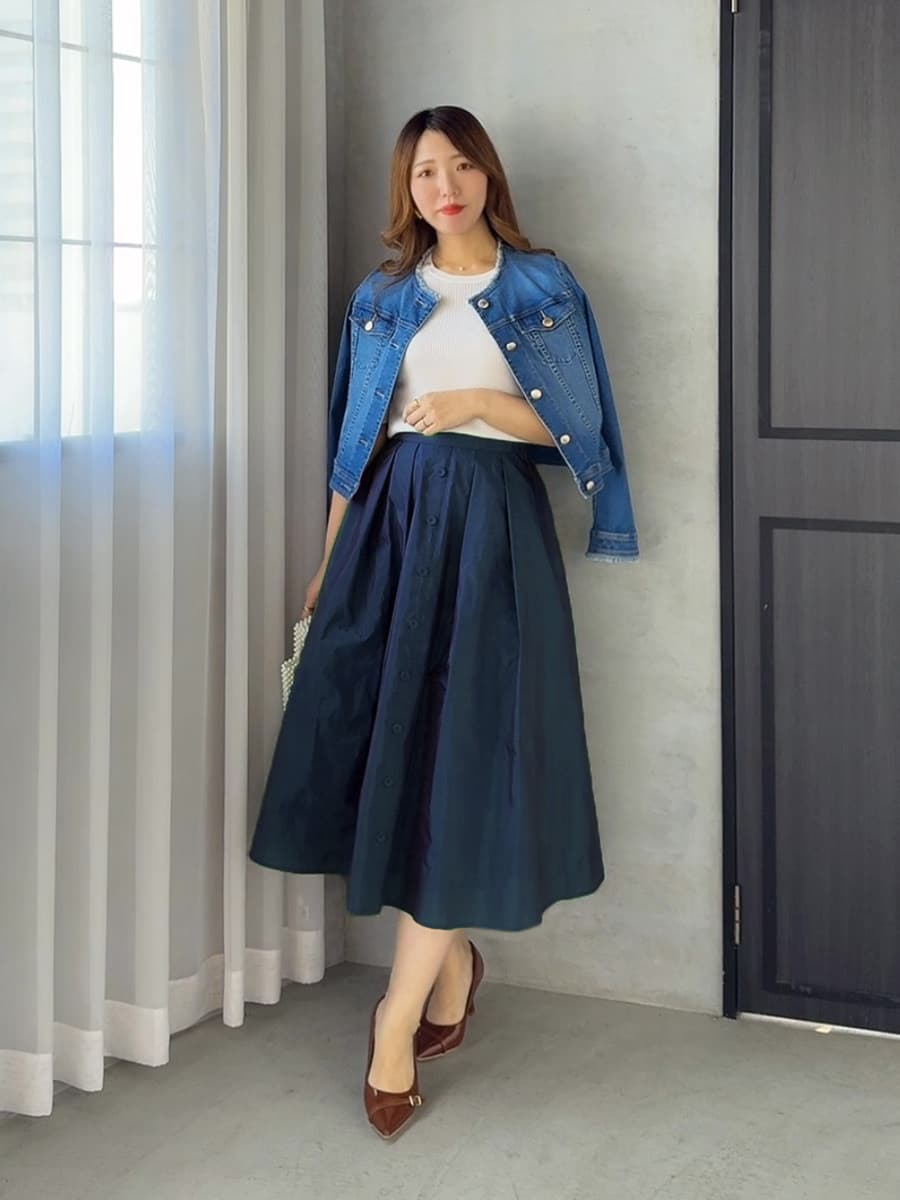 Viaggio BluのLUCINDAリブニットを使ったコーディネートを紹介します。｜Rakuten Fashion(楽天ファッション／旧楽天ブランドアベニュー)6780509
