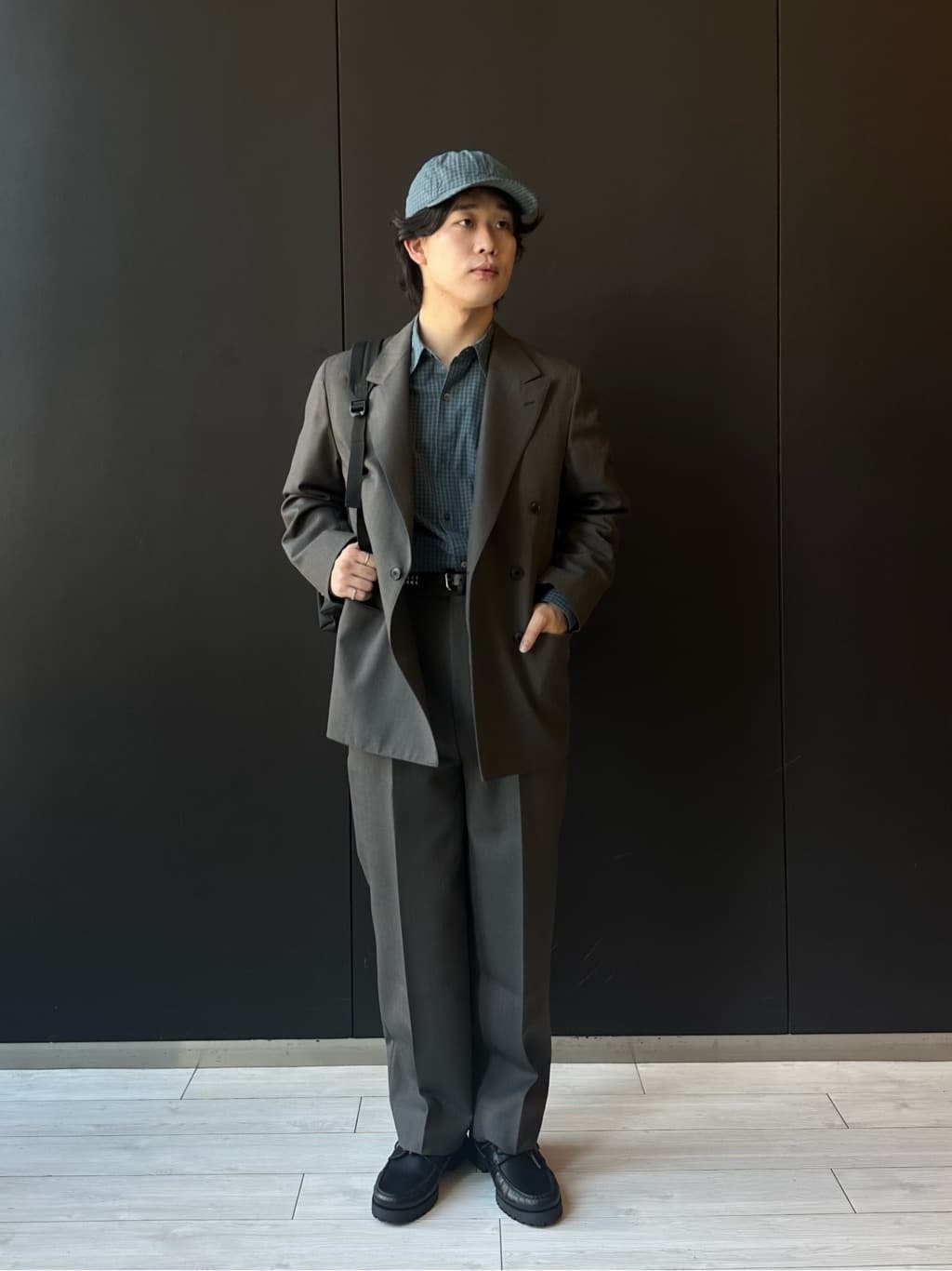 Steven Alan ウール オックスフォード イン ツープリーツ トラウザー STEVEN ALAN（スティーブンアラン） ワイドパンツ スラックス ウール