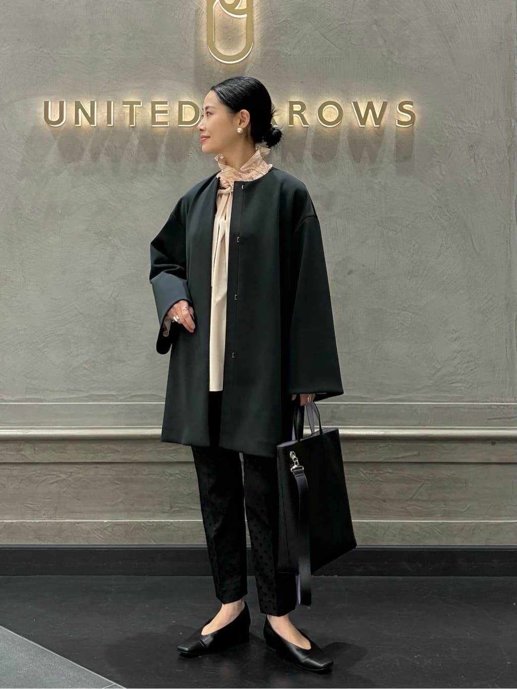 UNITED ARROWS | レースフリルカラー 2WAY ブラウス -はっ水