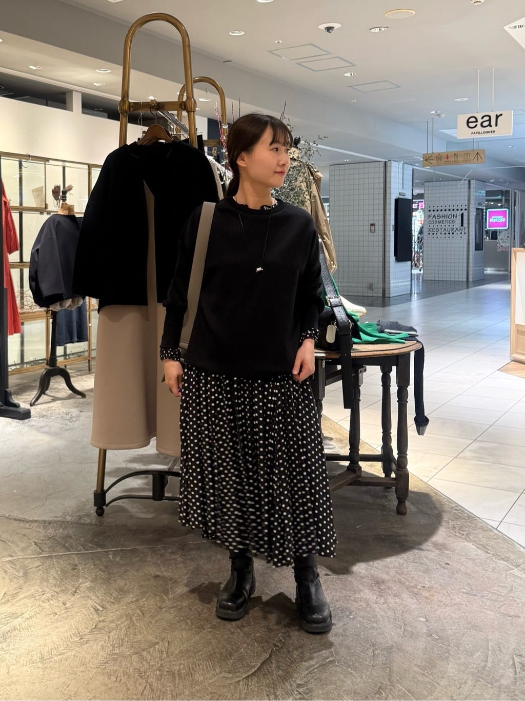 BEARDSLEY | 《近日完売サイズ追加予約決定》ドットギャザーワンピース