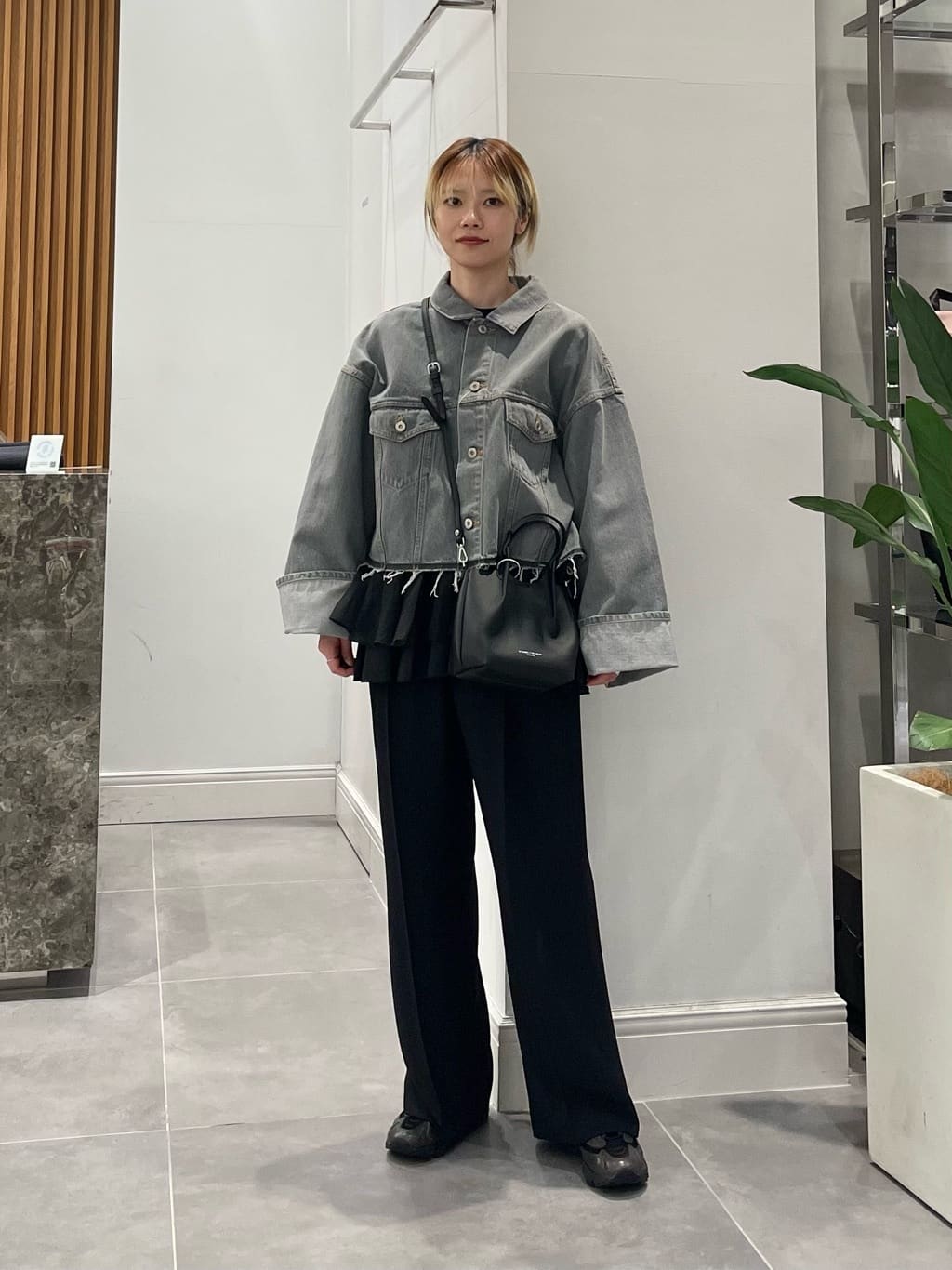UNITED ARROWS | オーガンジー フリルコンビ ニット -ウォッシャブル