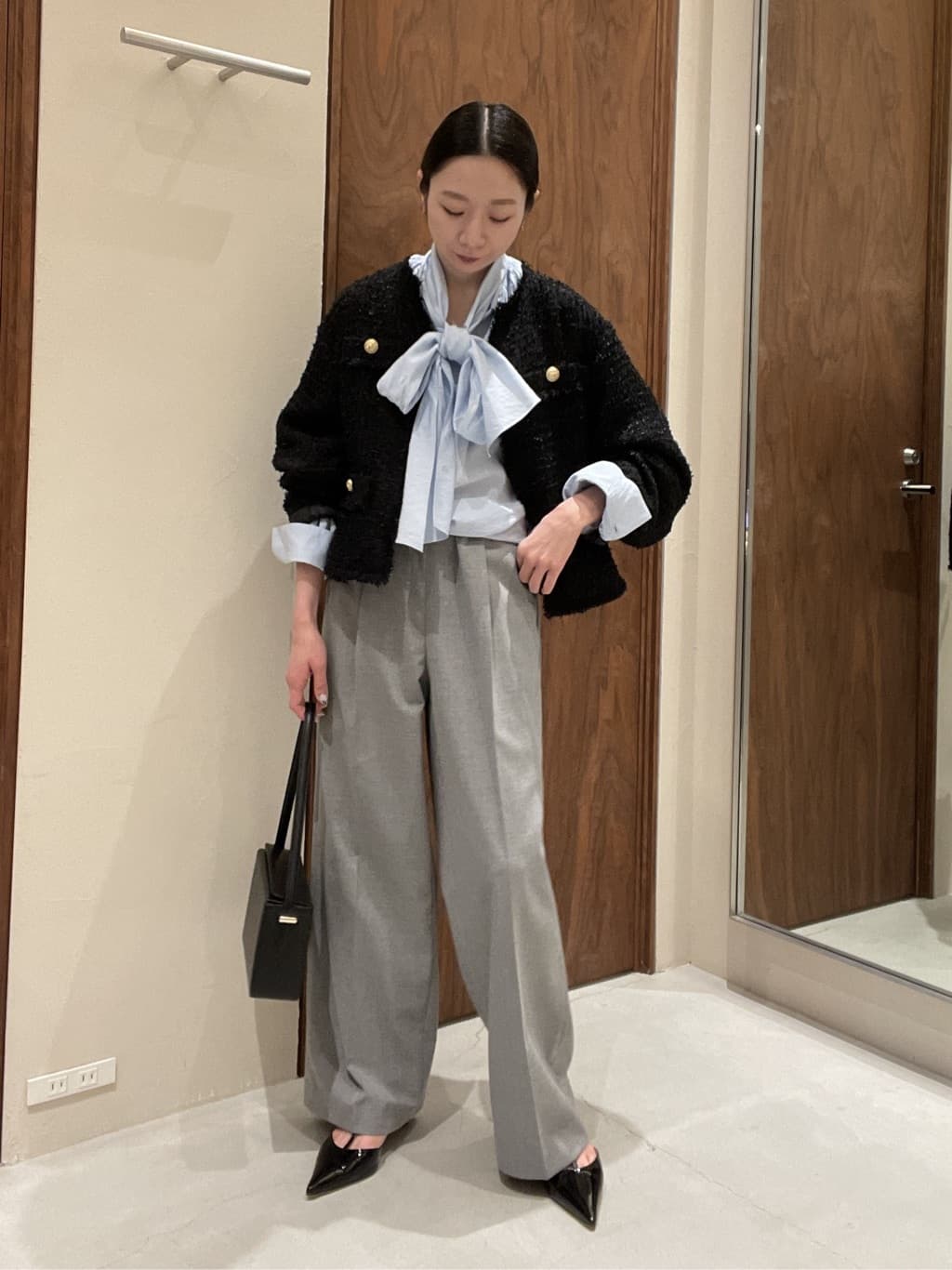 GALLARDAGALANTEの【上品×華やか】【2way】ギャザーボウタイブラウスを使ったコーディネートを紹介します。｜Rakuten Fashion(楽天ファッション／旧楽天ブランドアベニュー)6787495