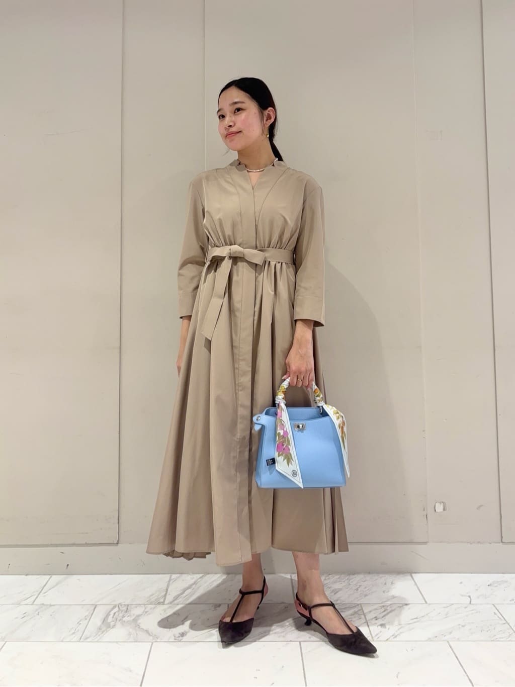 TOMORROWLAND | プリーツコンビ シャツワンピース | Rakuten Fashion