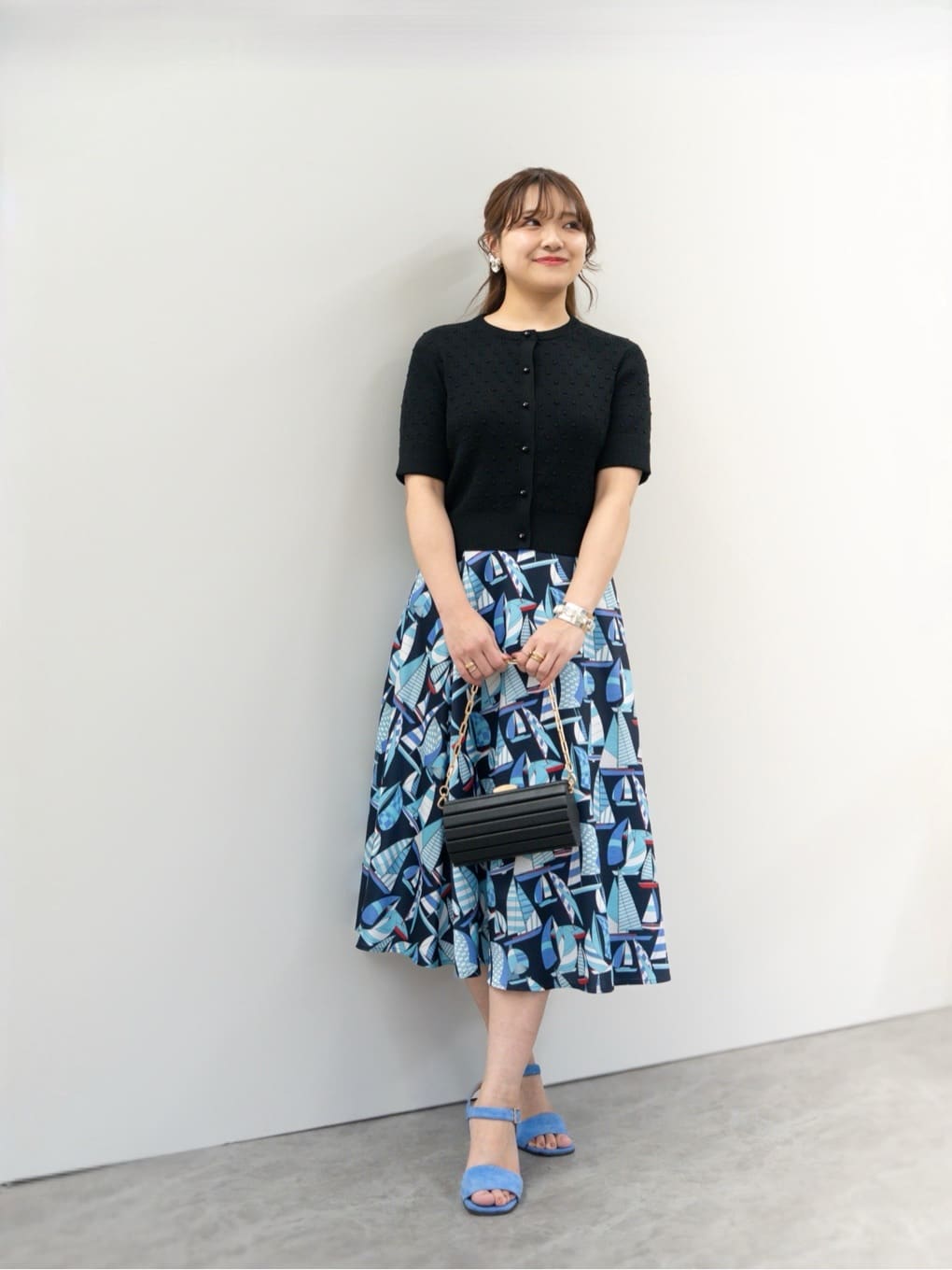 allureville | 【LOULOU WILLOUGHBY】アイレット半袖カーディガン