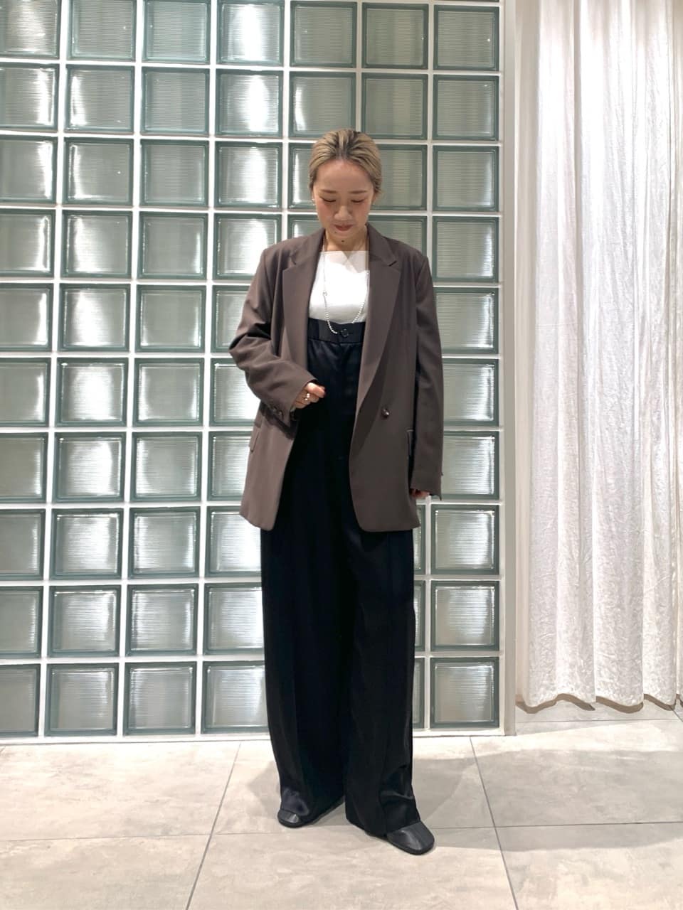 UNITED ARROWS | <conte>サテン サスペンダー ワイドパンツ | Rakuten