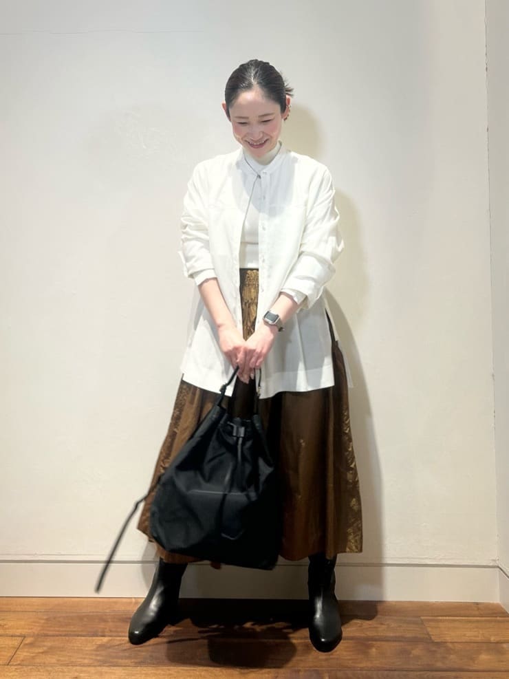 allureville | ナイロンタフタシャーリングスカート | Rakuten Fashion