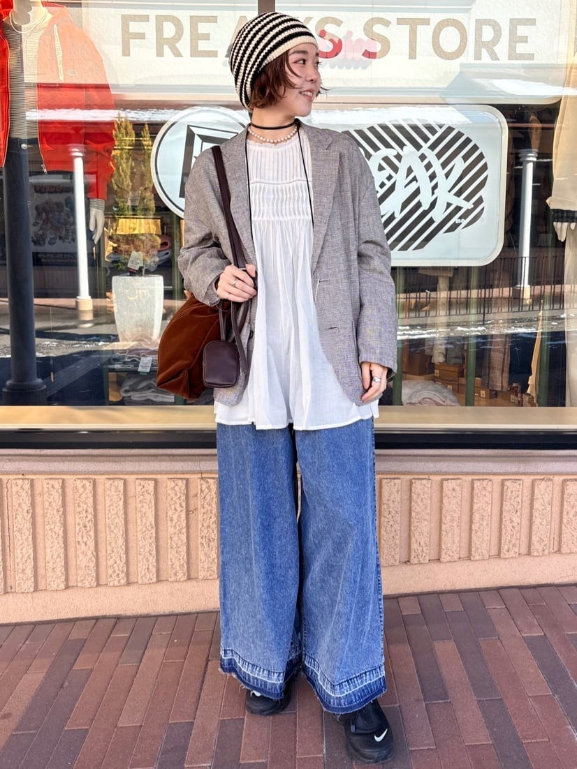 FREAK'S STORE | インドピンタックギャザーロングスリーブブラウス