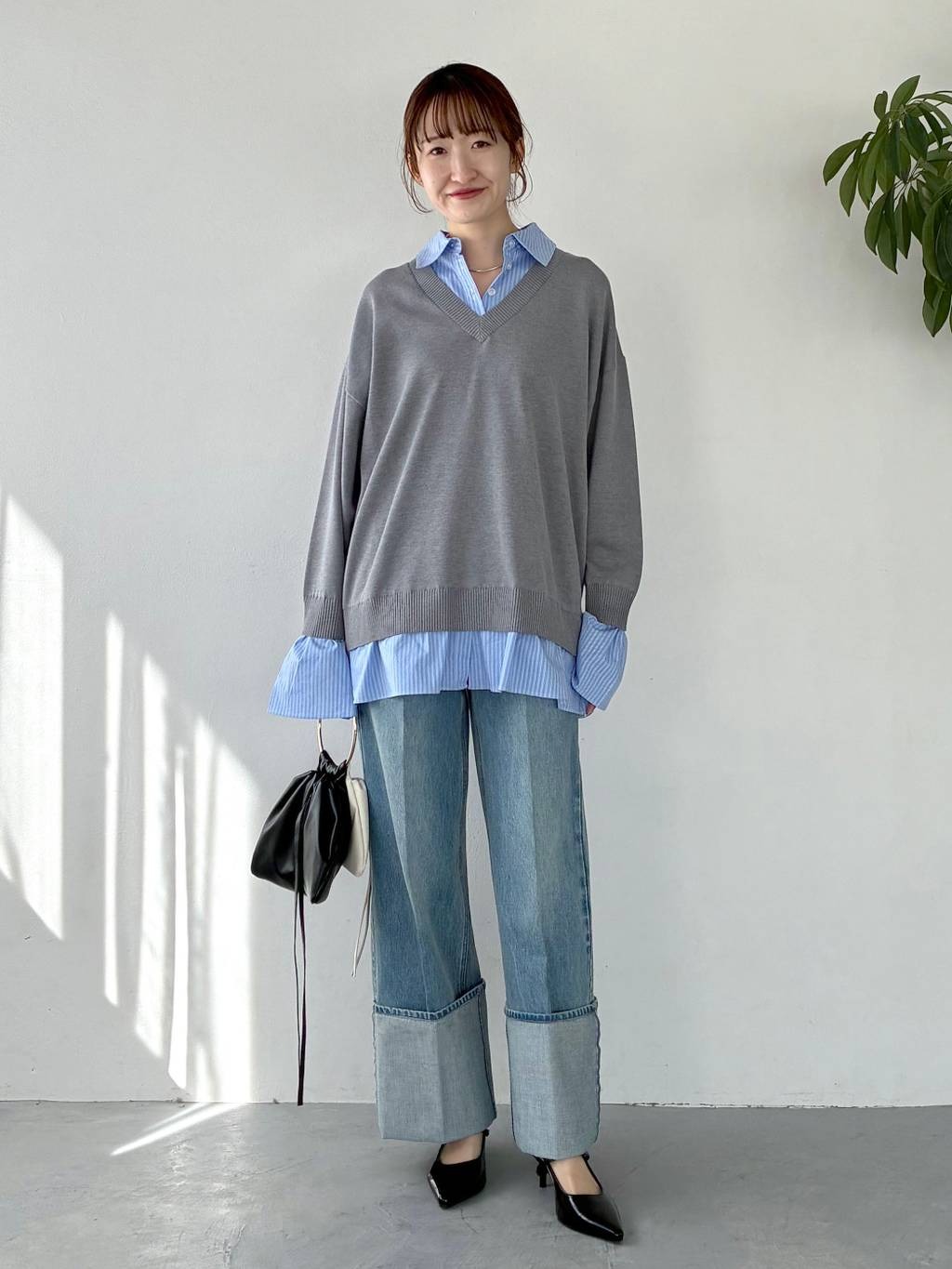 mysty womanのシャツドッキングハイゲージニットを使ったコーディネートを紹介します。｜Rakuten Fashion(楽天ファッション／旧楽天ブランドアベニュー)6793542