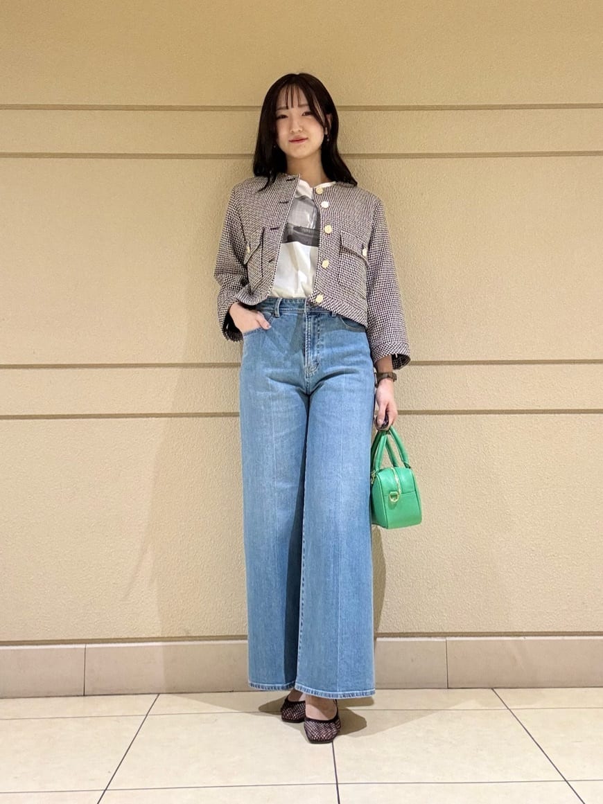 ANAYI | 【セットアップ対応商品】ドビーツイードノーカラーブルゾン