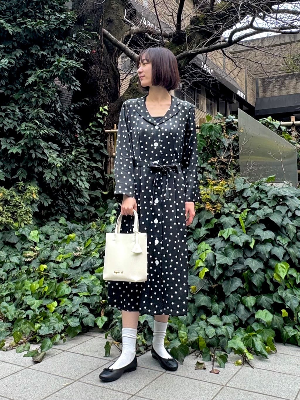 agnes b. | レザー バレエシューズ 
