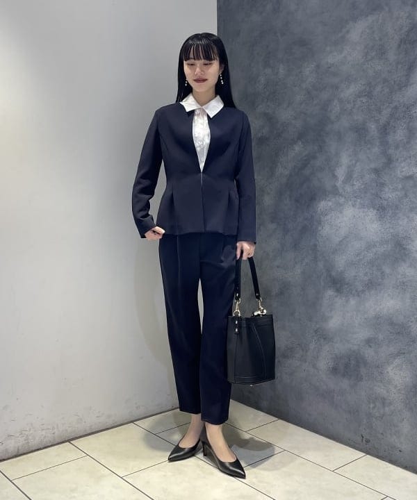 Demi-Luxe BEAMS | ＜セットアップ対応＞トリアセ ペプラムジャケット