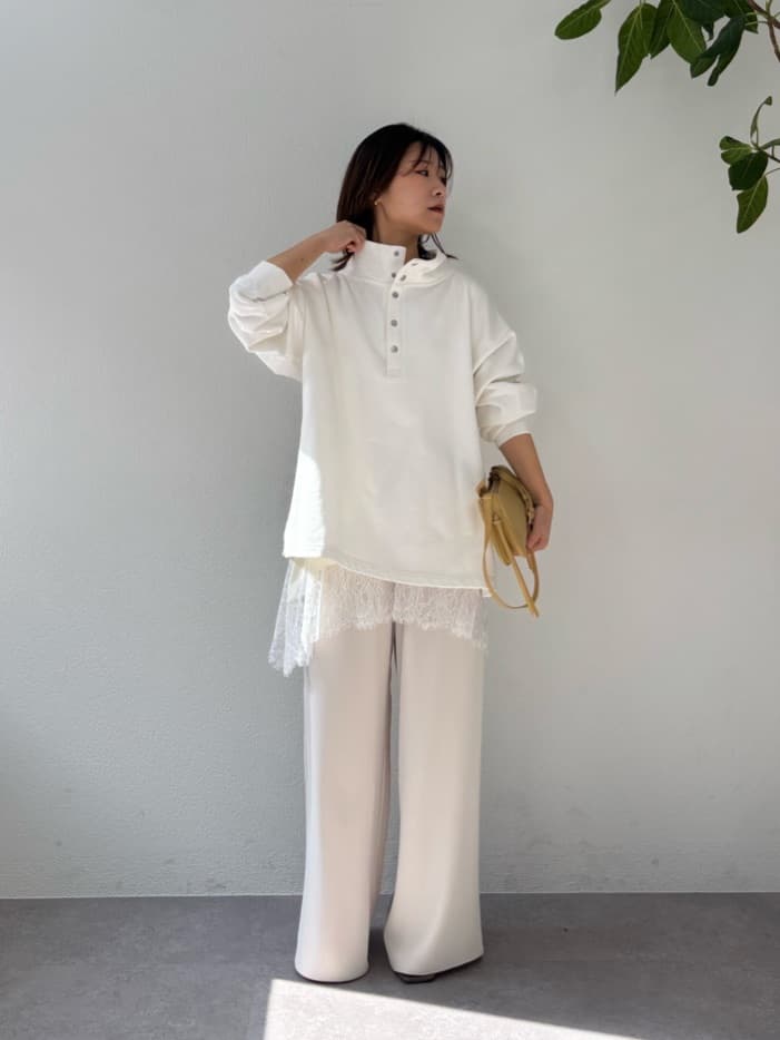 GALLARDAGALANTEの【即戦力パンツ】【3サイズ展開】ワイドイージーパンツを使ったコーディネートを紹介します。｜Rakuten Fashion(楽天ファッション／旧楽天ブランドアベニュー)6799642