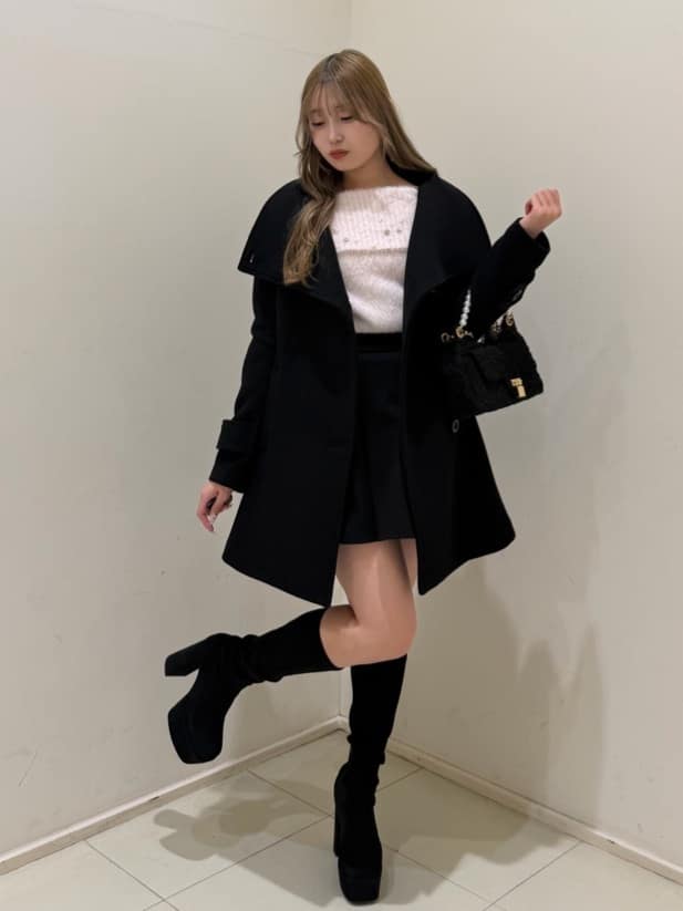 rienda | 25オーバーネックシンデレララインミニコート | Rakuten