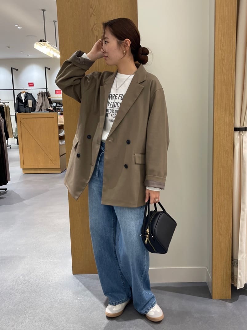 coen | リネンライク ダブルブレストテーラードジャケット | Rakuten