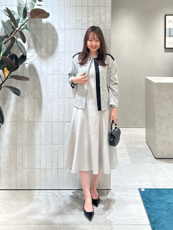 allureville | コンシールフロントマチフレアリブワンピース | Rakuten