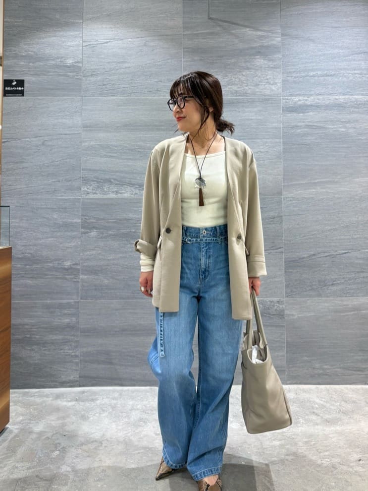 GALLARDAGALANTEのジャージーノーカラージャケットを使ったコーディネートを紹介します。｜Rakuten Fashion(楽天ファッション／旧楽天ブランドアベニュー)6804509