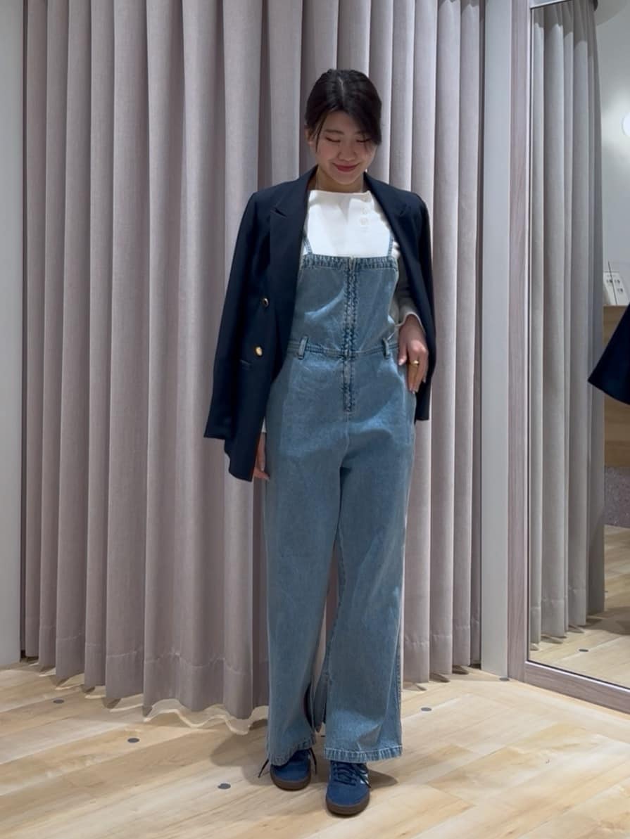 COLLAGE GALLARDAGALANTE デニムフレアロンパース COLLAGE GALLARDAGALANTEのQ.anos フレアデニムロンパースを使った