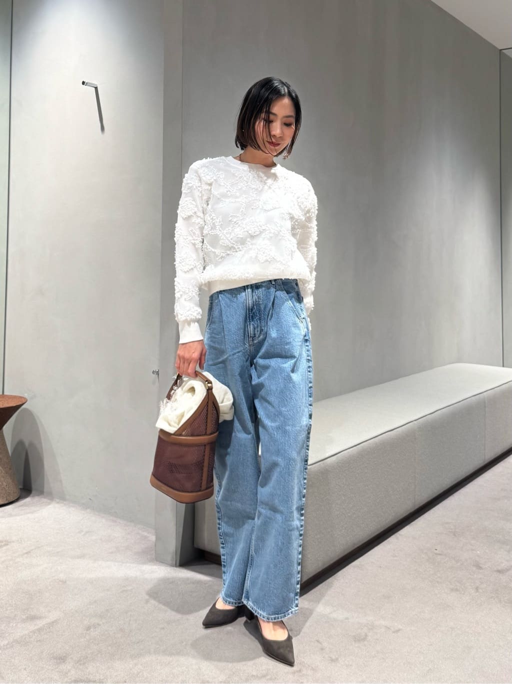 【conte別注upperhightsTHEJANETFLOW タックデニム25 UNITED ARROWS | 【別注】<upper hights for conte>タックデニムパンツ