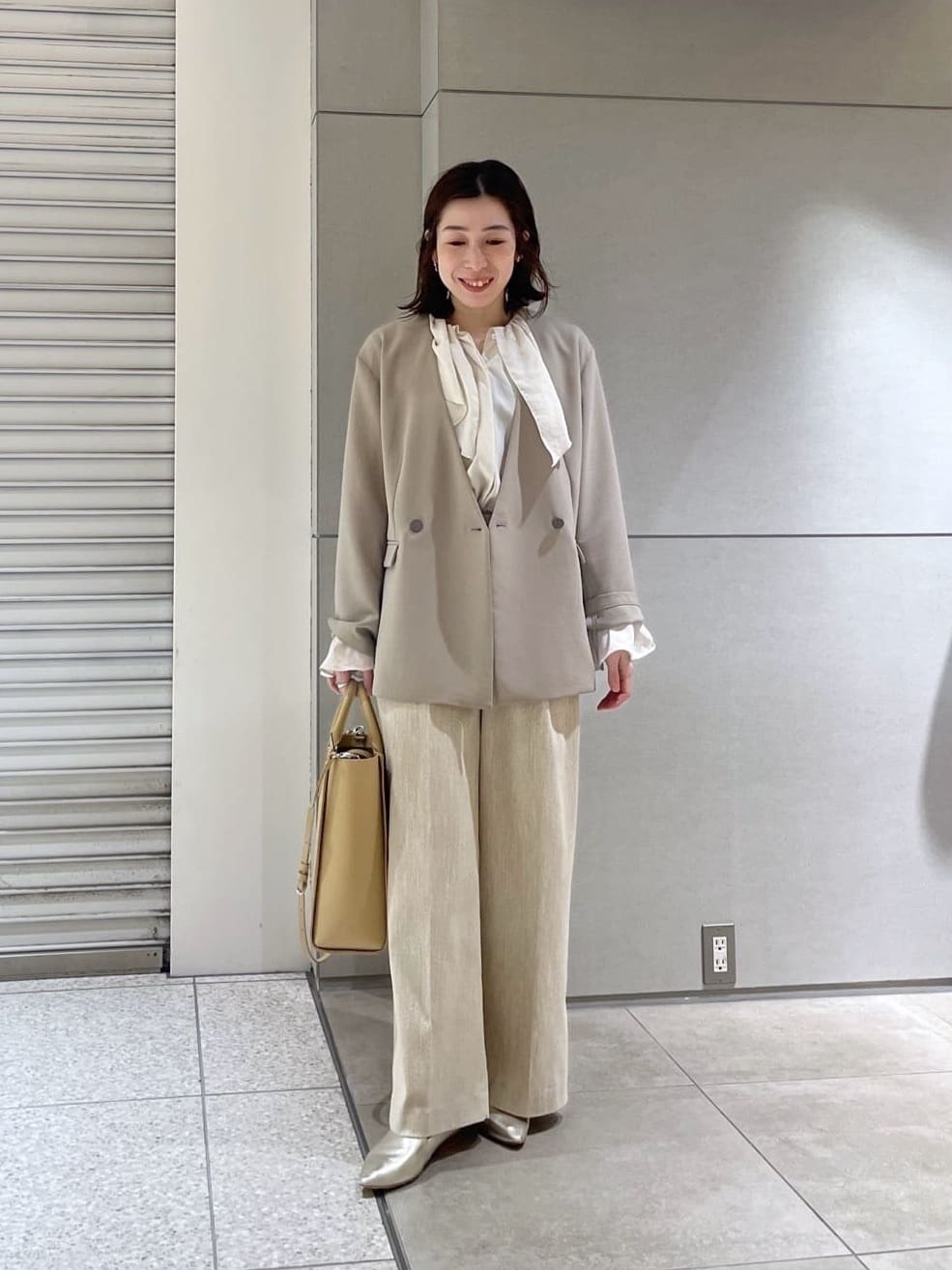 GALLARDAGALANTEのジャージーノーカラージャケットを使ったコーディネートを紹介します。｜Rakuten Fashion(楽天ファッション／旧楽天ブランドアベニュー)6815053