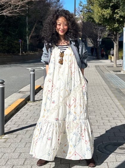 FREAK'S STORE | フラワーハンカチ刺繍キャミドレス | Rakuten Fashion