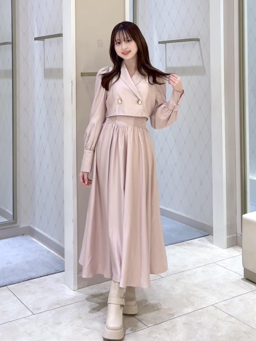 rienda | テーラードデザインロングワンピース | Rakuten Fashion(楽天