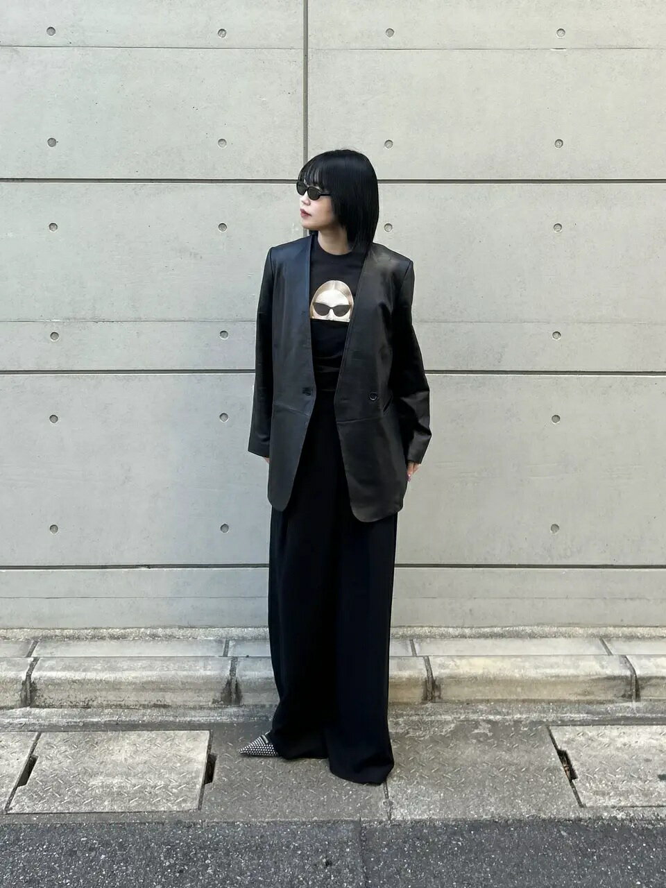 PRANK PROJECTのラムレザーノーカラージャケット / Lamb Leather No-Collar Jacketを使ったコーディネートを紹介します。｜Rakuten Fashion(楽天ファッション／旧楽天ブランドアベニュー)6828814