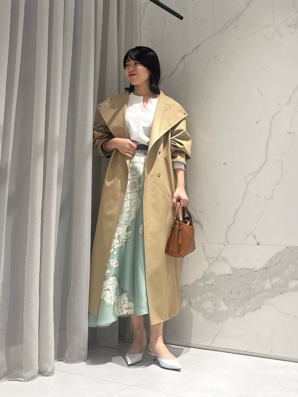 allureville | マッププリントフレアラップスカート | Rakuten Fashion