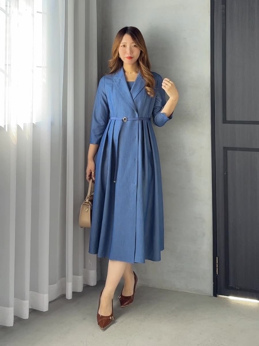 Viaggio Bluのオーロララメデニムワンピースを使ったコーディネートを紹介します。｜Rakuten Fashion(楽天ファッション／旧楽天ブランドアベニュー)6831650
