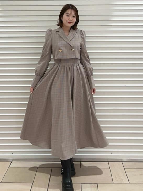 rienda | テーラードデザインロングワンピース | Rakuten Fashion(楽天