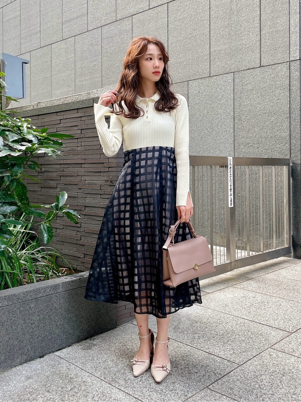PROPORTION BODY DRESSINGのポロカラーニットワンピース 26SSを使ったコーディネートを紹介します。｜Rakuten Fashion(楽天ファッション／旧楽天ブランドアベニュー)6834213